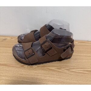 Birkenstock Milano Oiled Leather Ankle Strap Sandals Brown EU 34 US 3-3.5 US